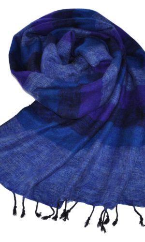 Nepal Schal Jeansblau Gestreift | fair-trade | Online Kaufen|Shawls4you.de