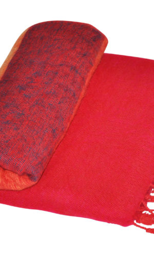 Tibet Plaid Rot Striped- online kaufen - Shawls4you.de