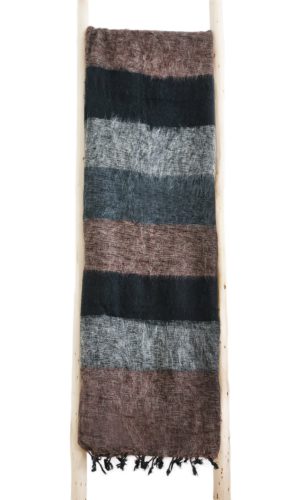 Nepal Decke schwarz-grau-braun aus yakwolle - Online Kaufen - Shawls4you.de